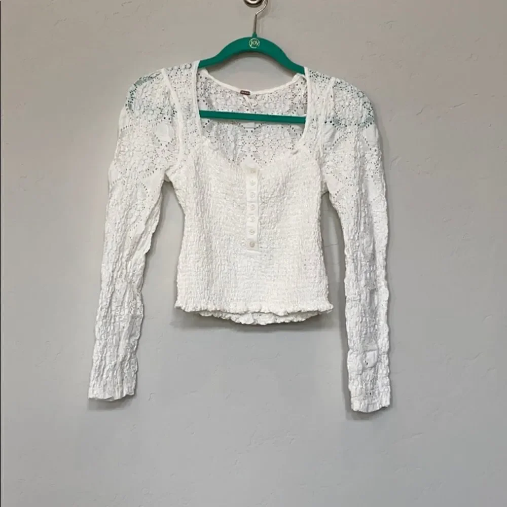 Free People Cream Top